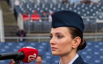Maryland Guardsmen and the Maryland ChalleNGe Academy support National Guard Day at the Nationals Park