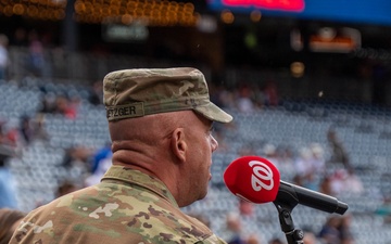 Maryland Guardsmen and the Maryland ChalleNGe Academy support National Guard Day at the Nationals Park