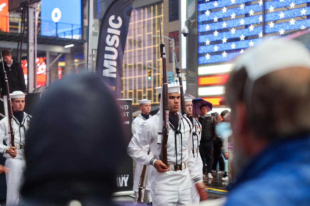 FWNY25: U.S. Navy Ceremonial Guard Times Square