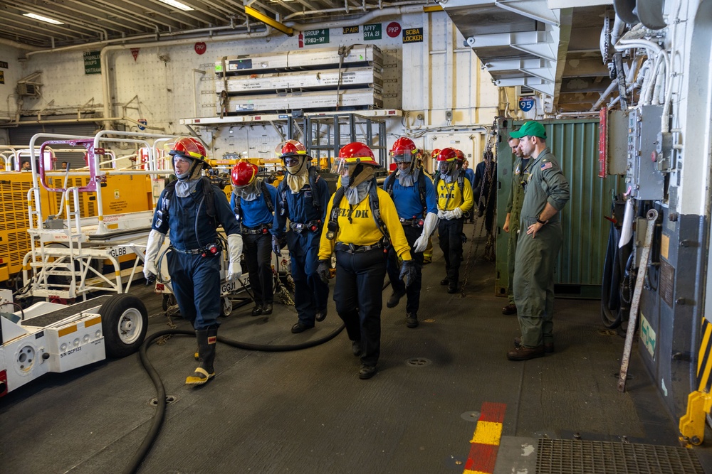 Damage Control Training Underway onboard USS Iwo Jima