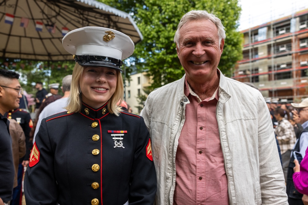 1st MARDIV Band Performs at Chateau-Thierry, France