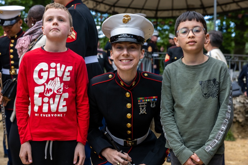 1st MARDIV Band Performs at Chateau-Thierry, France
