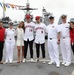 Los Angeles Angels tour Navy ship