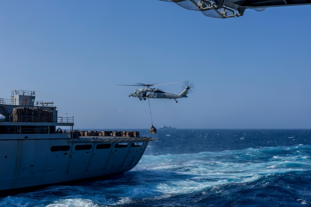 Supply Onload During a Replenishment at Sea