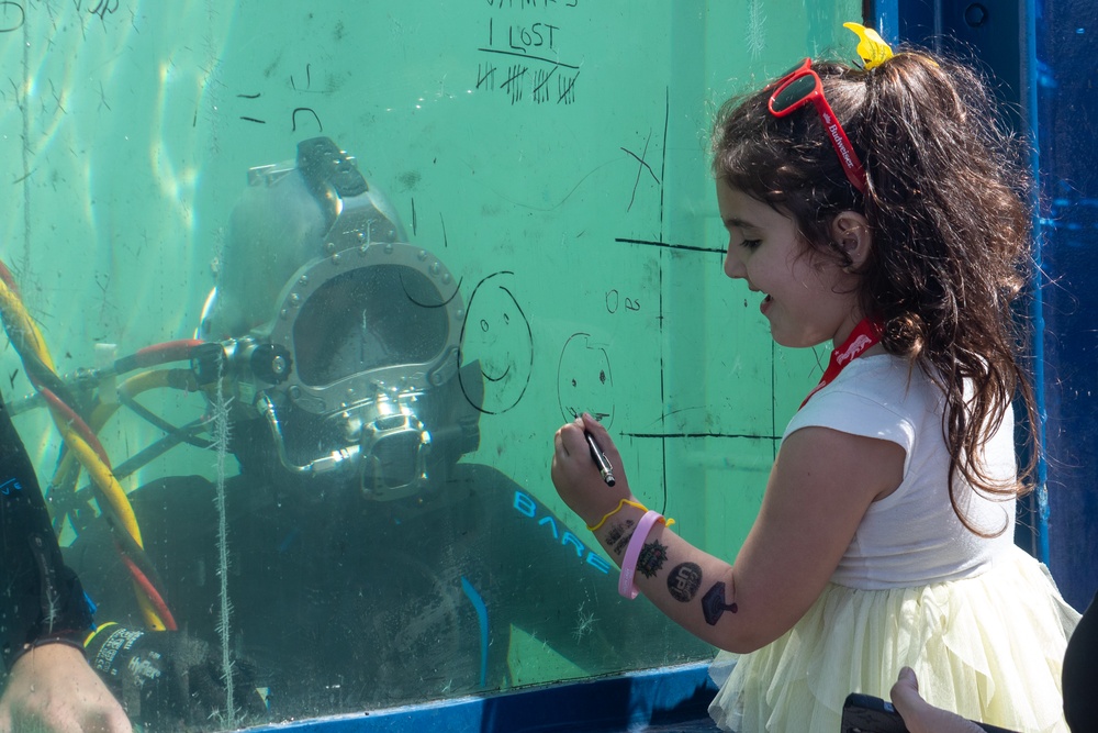 Seabees from UCT-2 Interact with LA Fleet Week 2025 Attendees