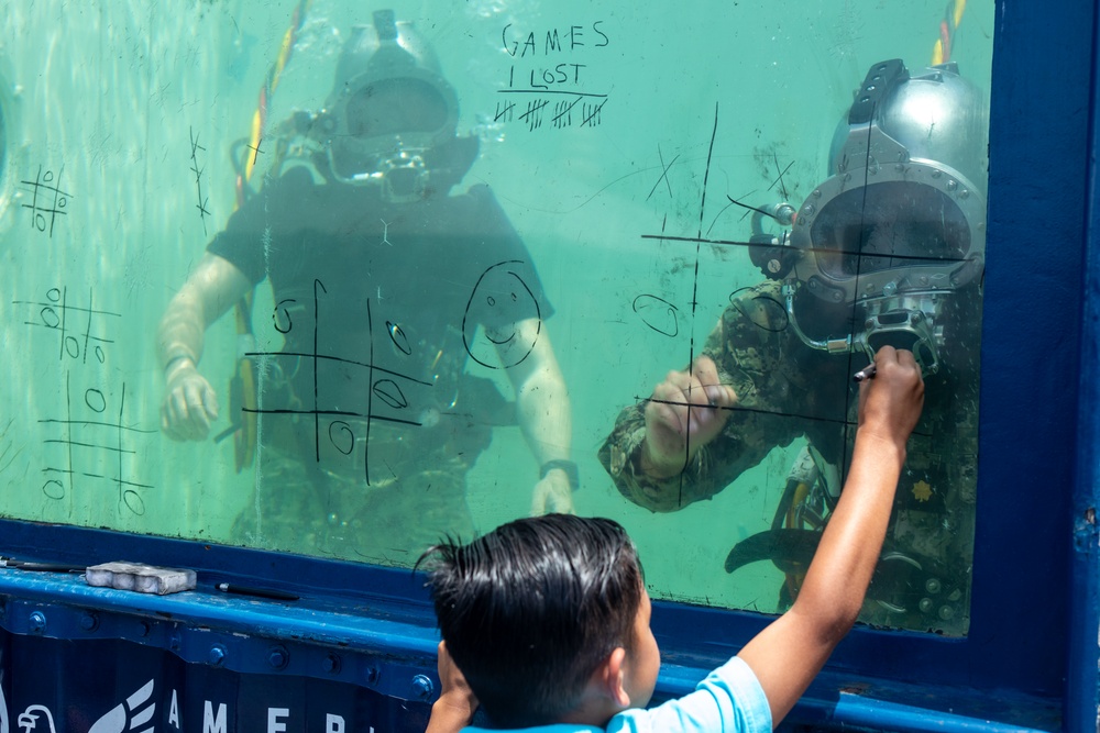 Seabees from UCT-2 Interact with LA Fleet Week 2025 Attendees