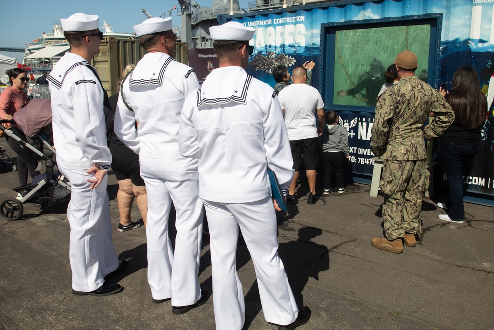 Seabees from UCT-2 Interact with LA Fleet Week 2025 Attendees