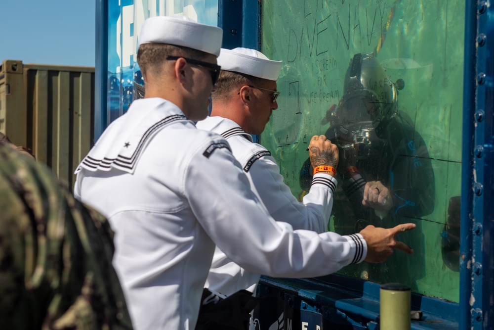 Seabees from UCT-2 Interact with LA Fleet Week 2025 Attendees