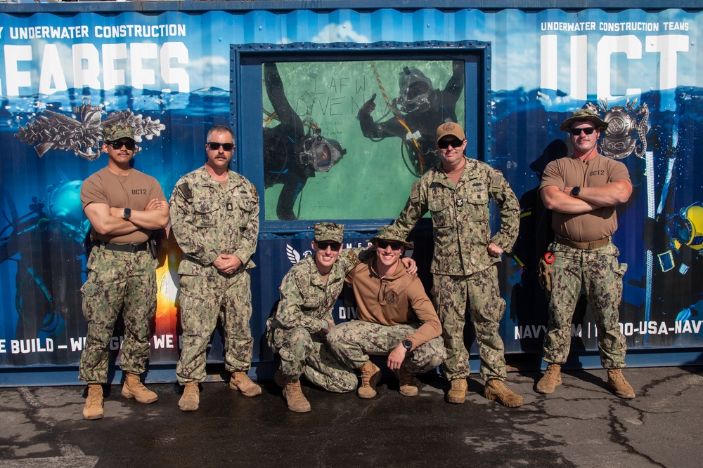 Seabees from UCT-2 Interact with LA Fleet Week 2025 Attendees