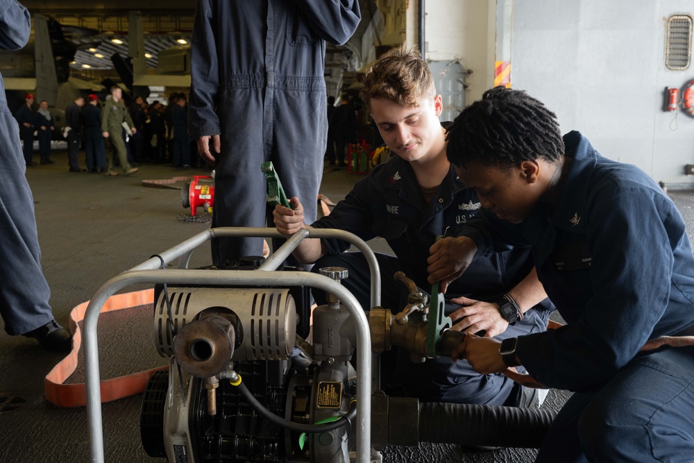 USS America (LHA 6) Conducts Damage Control Training
