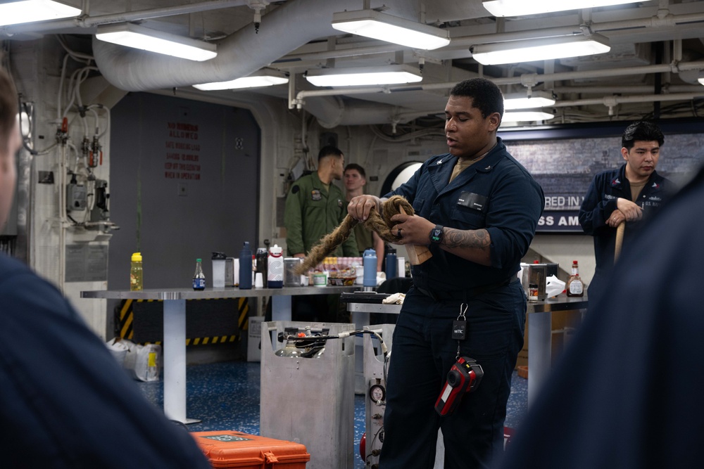 USS America (LHA 6) Conducts Damage Control Training