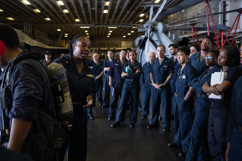 USS America (LHA 6) Conducts Damage Control Training