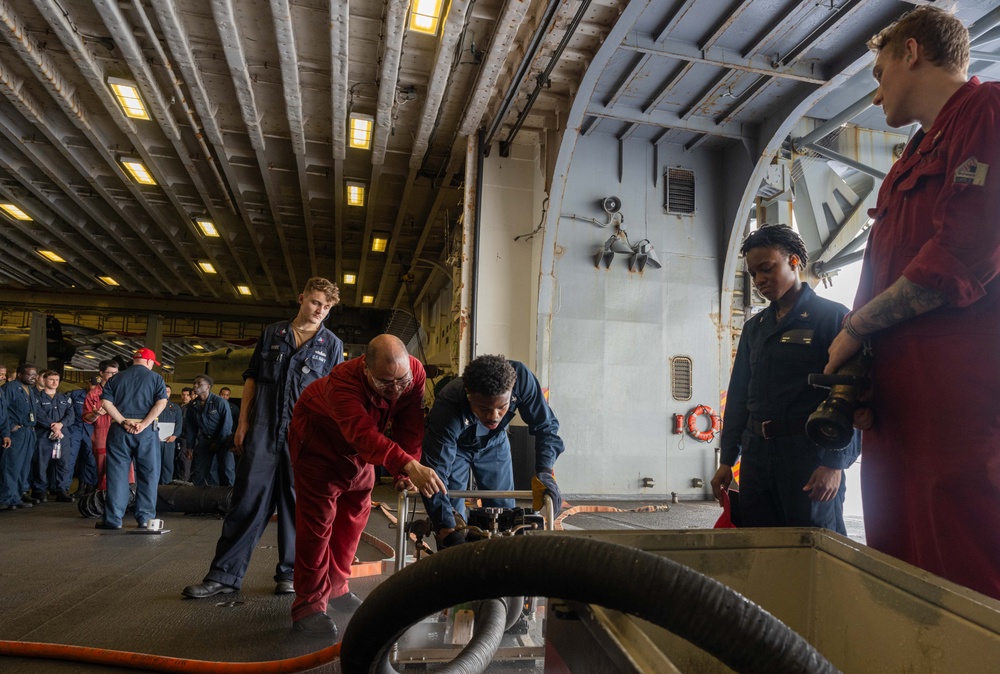 USS America (LHA 6) Conducts Damage Control Training