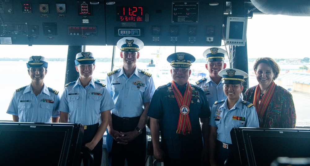 U.S. Coast Guard Cutter Stratton arrives in Puerto Princesa, Philippines for their Indo-Pacific patrol