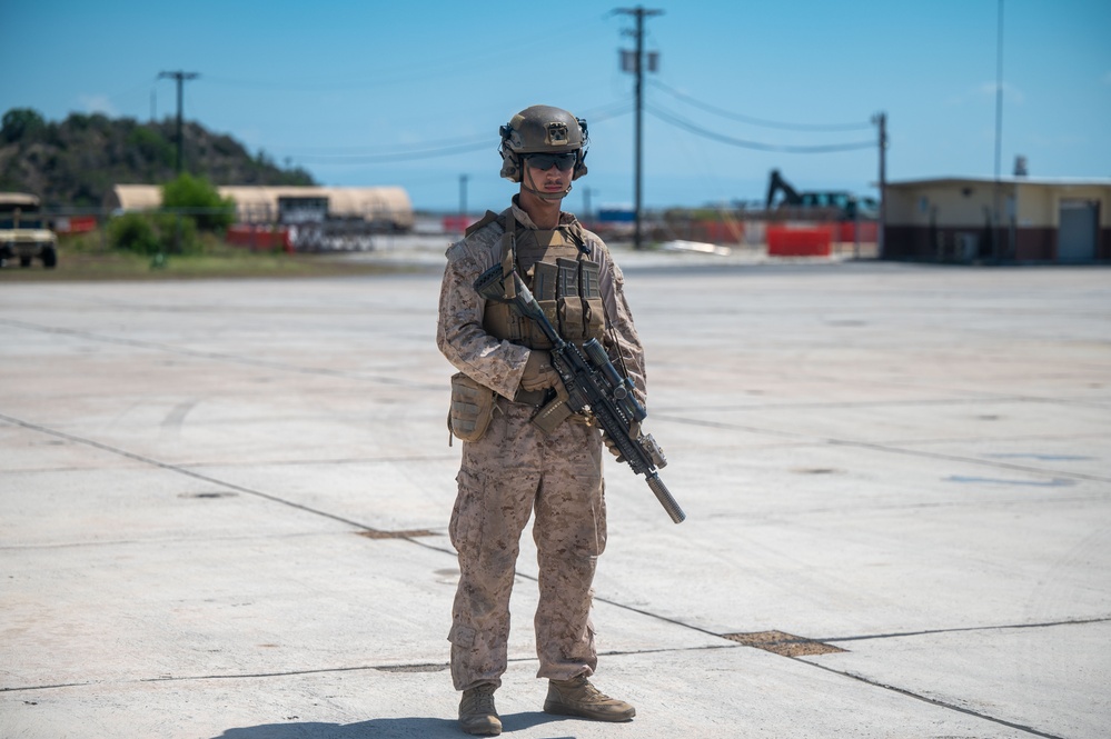 U.S. service members support interagency partners during illegal alien removal