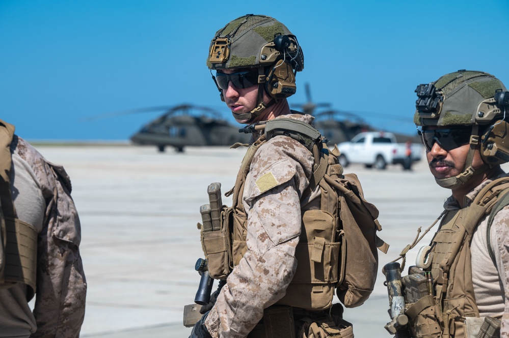 U.S. service members support interagency partners during illegal alien removal