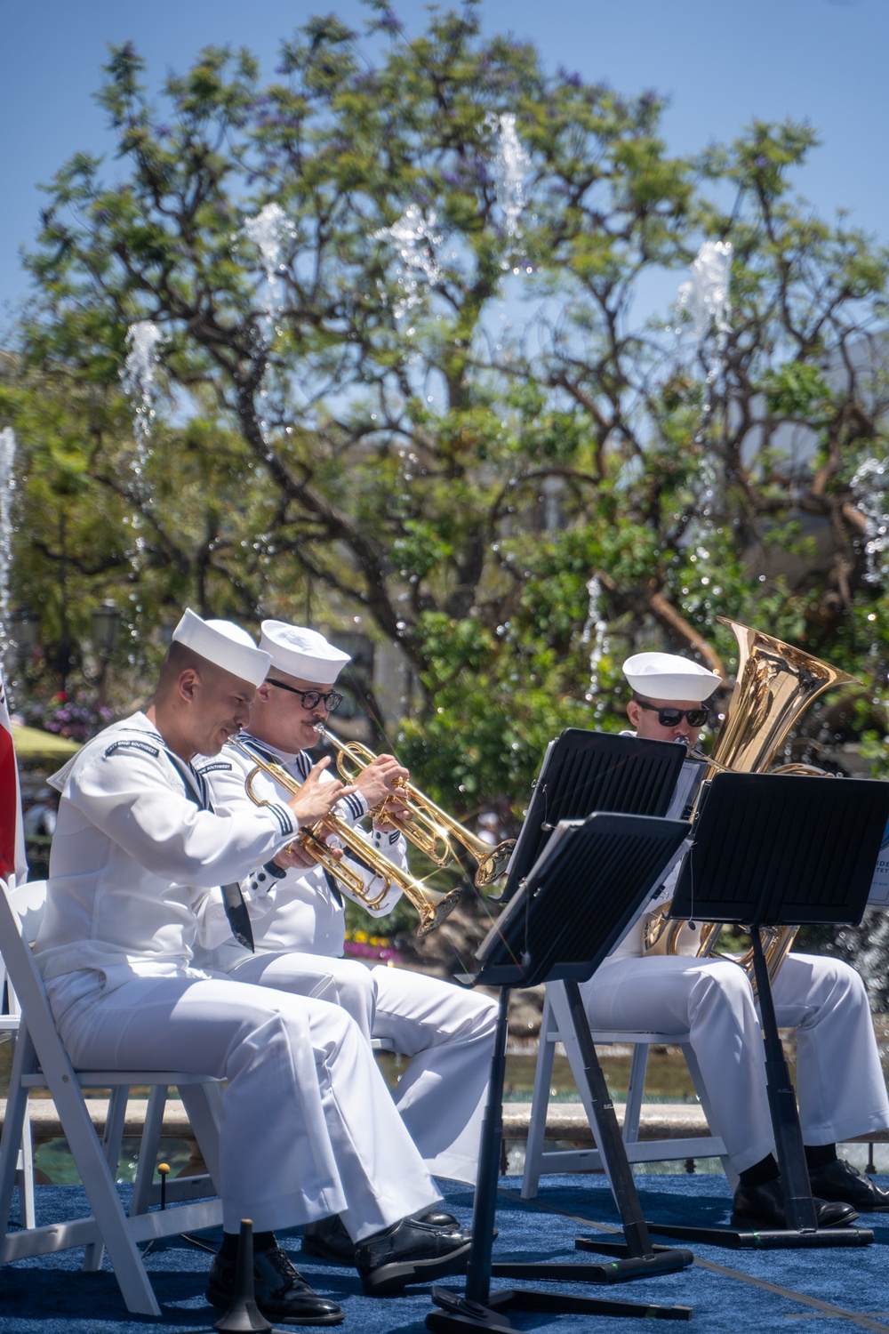 Navy Band Southwest’s Harborside Brass Quintet Performs at the Grove