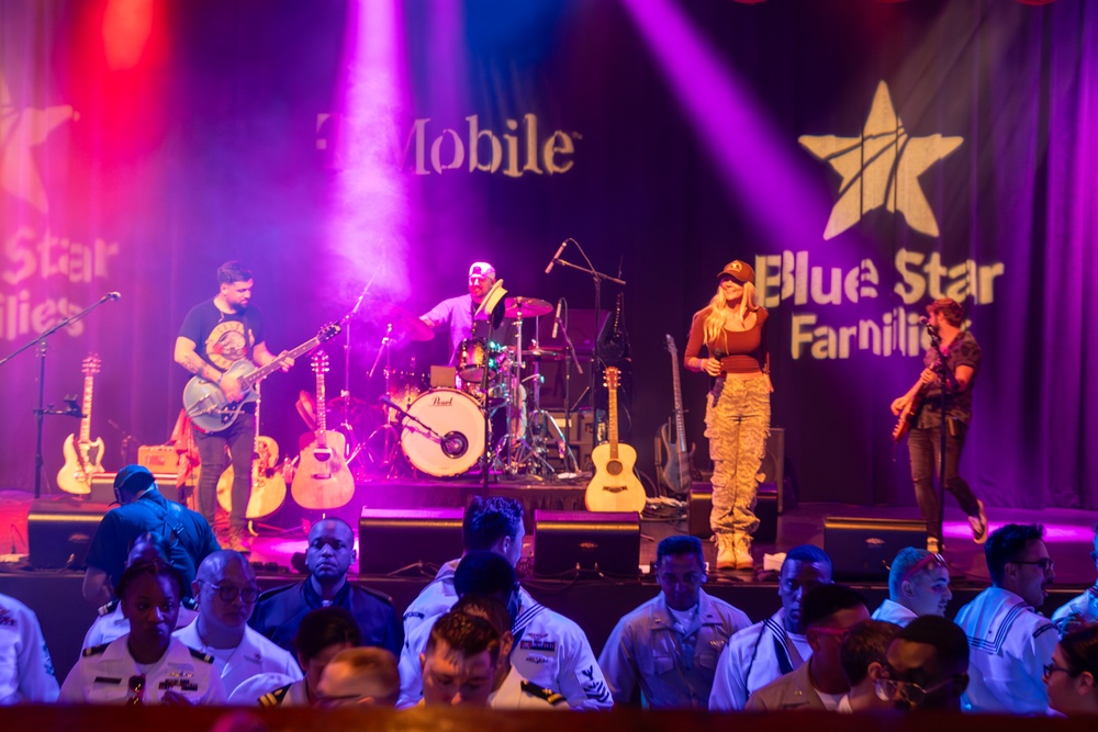 Sailors attend Rock the Fleet during Fleet Week New York