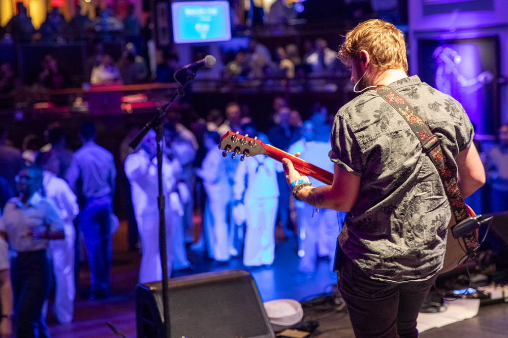 Sailors attend Rock the Fleet during Fleet Week New York