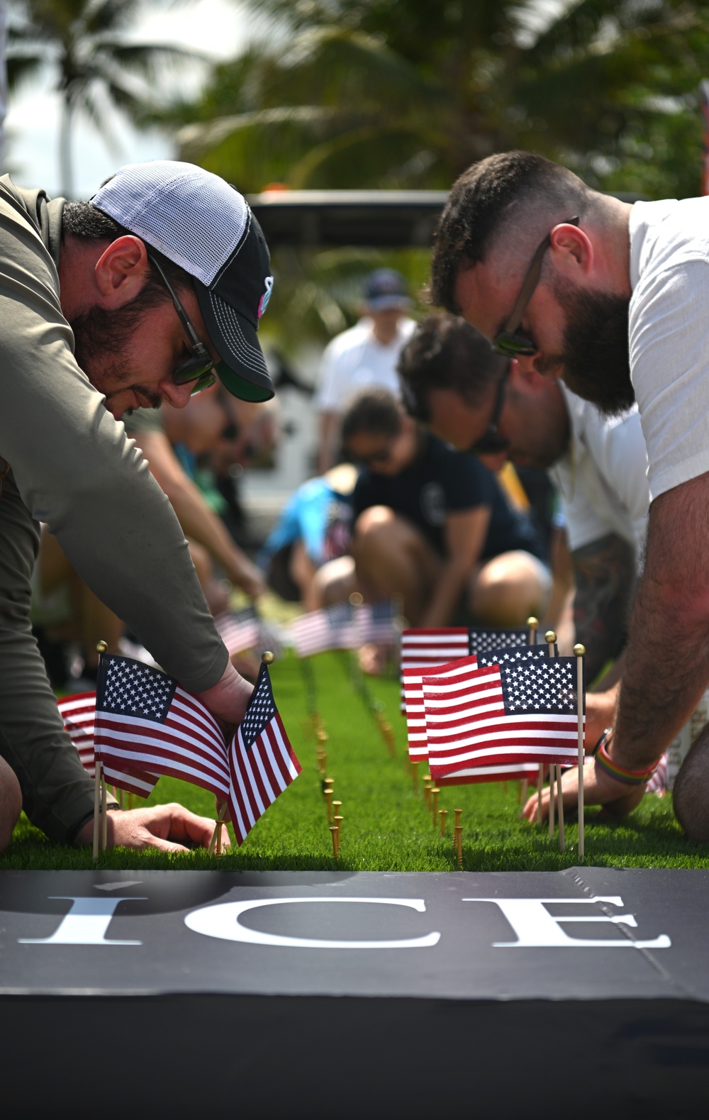 Veterans of Foreign Wars hosts the 2025 Memorial Day Remembrance Flag Garden at Miami Beach, Florida