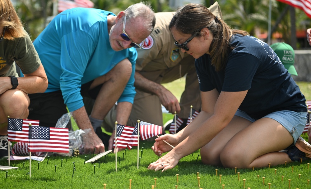 Veterans of Foreign Wars hosts the 2025 Memorial Day Remembrance Flag Garden at Miami Beach, Florida