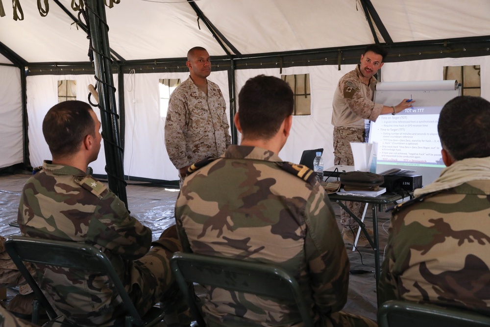 US Marines, Moroccan forces train call for fire during African Lion 2025