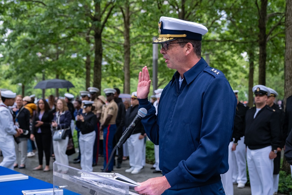 Reenlistments and Promotions During Fleet Week 2025 at the 9/11 Memorial