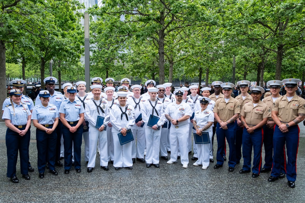 Reenlistments and Promotions During Fleet Week 2025 at the 9/11 Memorial
