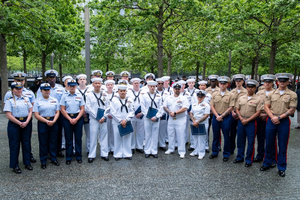 Reenlistments and Promotions During Fleet Week 2025 at the 9/11 Memorial