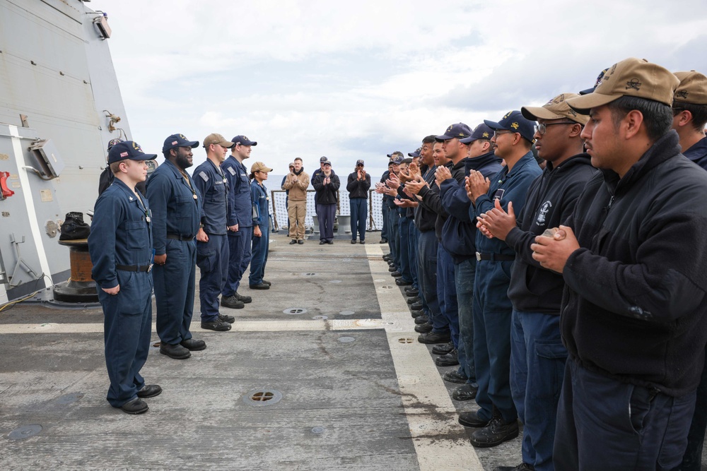 Truxtun Sailors Recieve a NAM