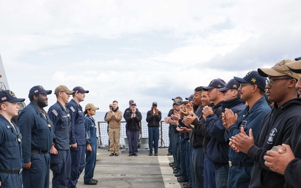 Truxtun Sailors Recieve a NAM
