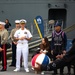 Intrepid Museum hosts an event with the Harlem Globetrotters and servicemembers