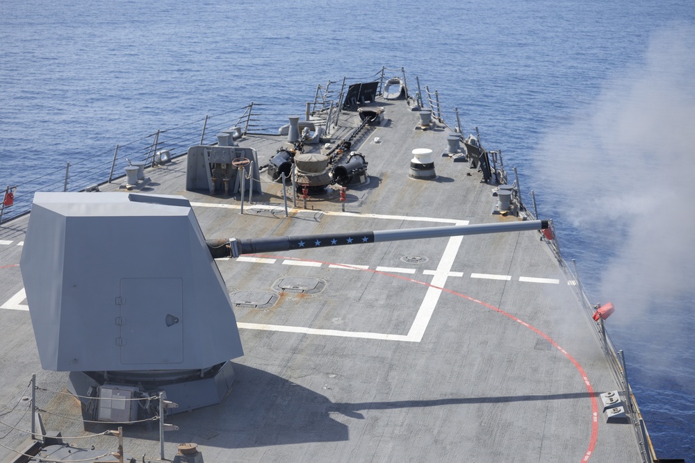 USS Truxtun Conducts Gunnery Exercise