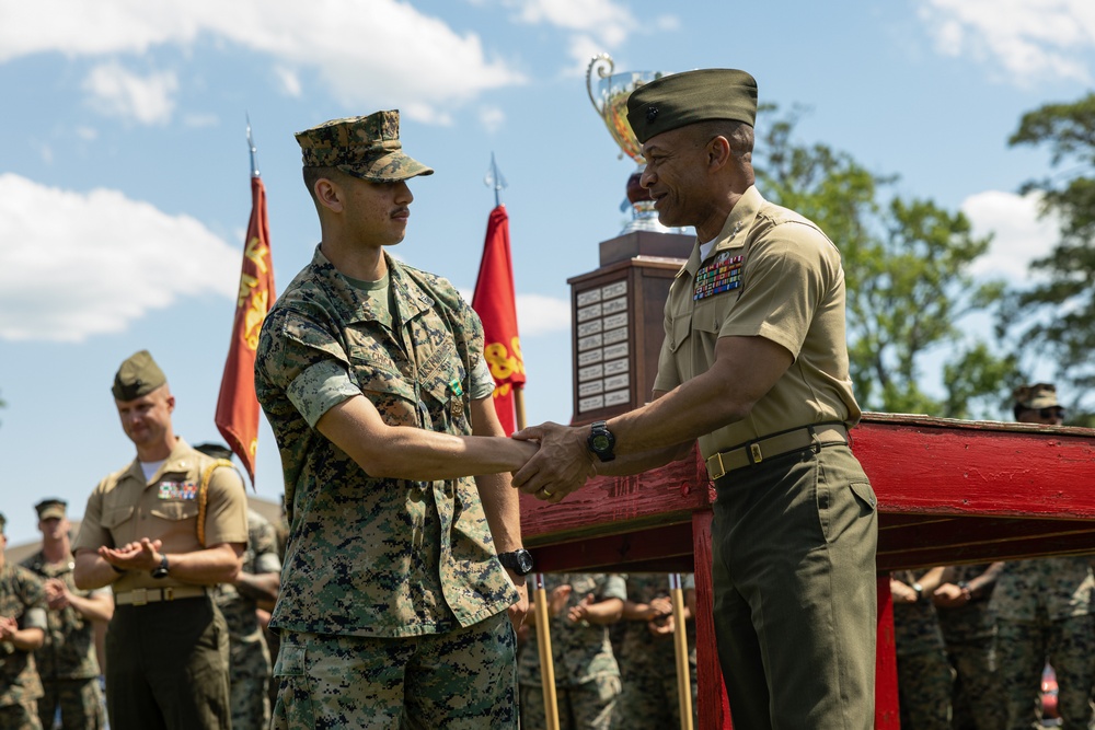 2d Battalion, 6th Marine Regiment Receives the Lieutenant General Chesty Puller Outstanding Award