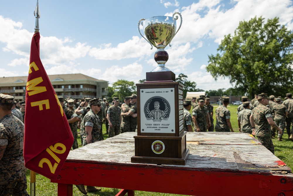 2d Battalion, 6th Marine Regiment Receives the Lieutenant General Chesty Puller Outstanding Award