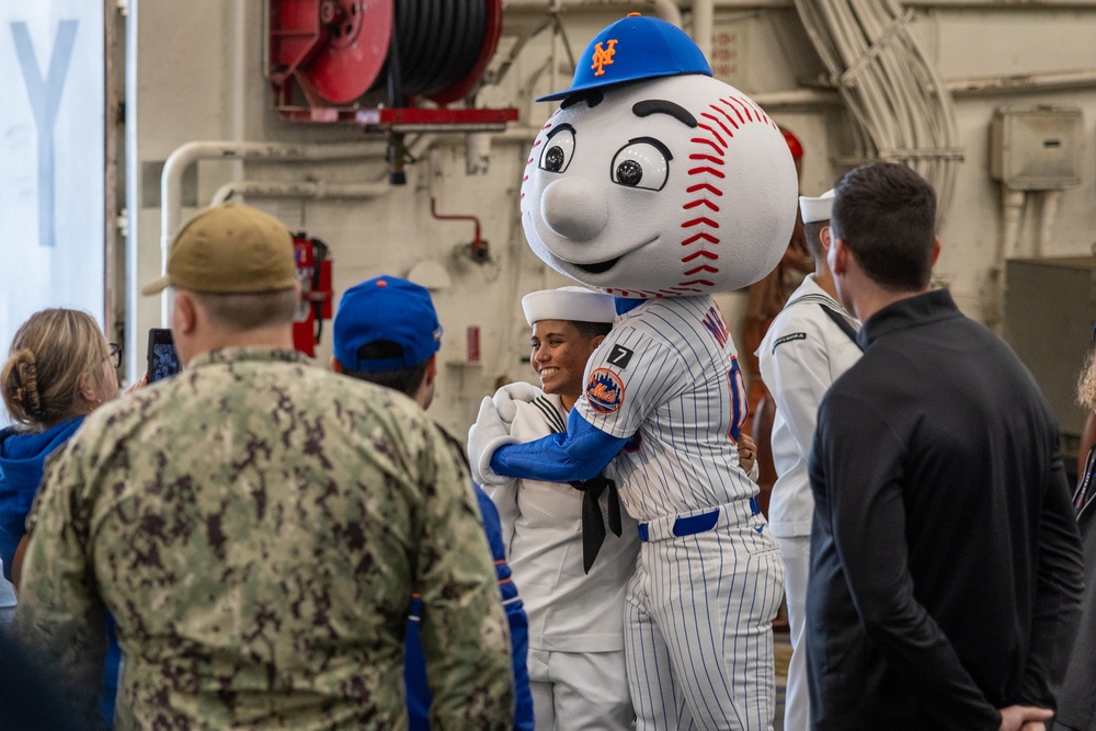 Fleet Week New York 2025: USS New York Welcomes Mr. and Mrs. Met