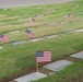 American flags are placed in honor of Memorial Day weekend at Green Hills Cemetery in Rancho Palos Verdes, California, May 24, 2025.