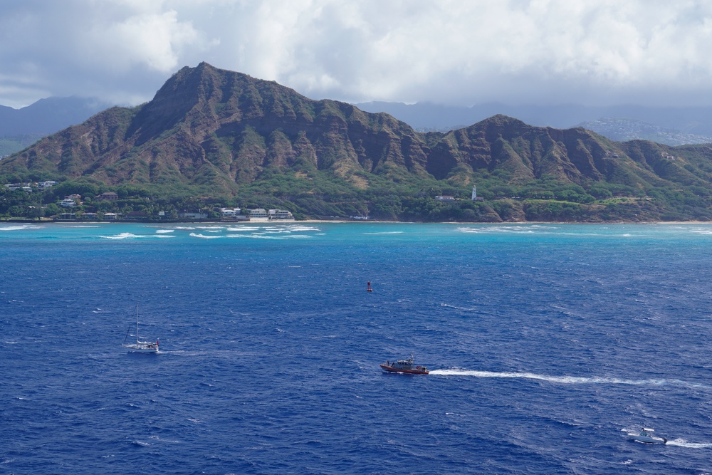 Coast Guard escorts sailing vessel into Honolulu after transpacific voyage