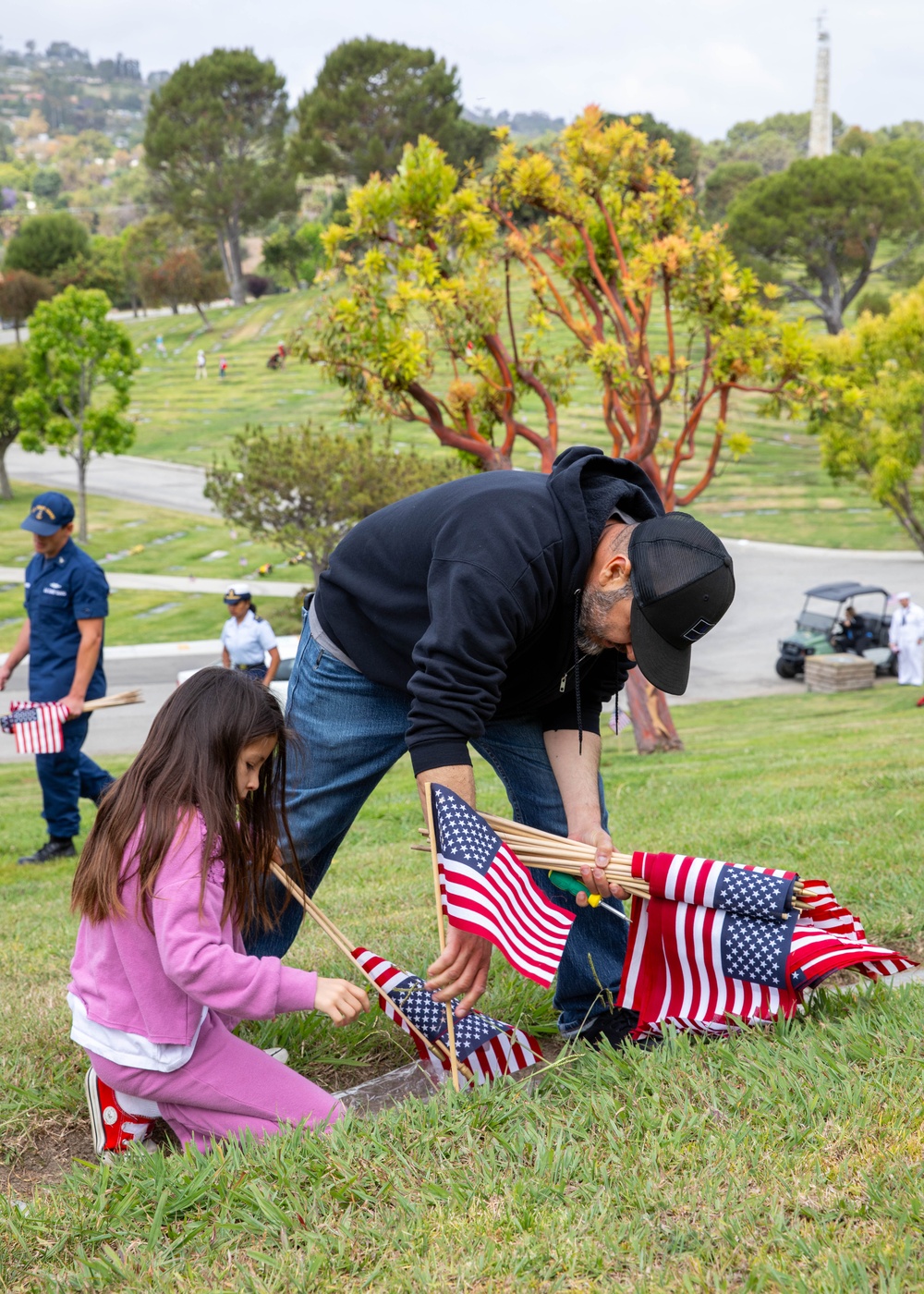 Green Hills Memorial Park Flag Laying Community Event during Los Angeles Fleet Week