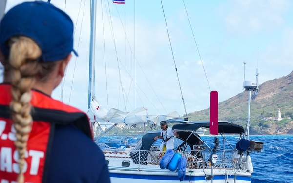 Coast Guard escorts sailing vessel into Honolulu after transpacific voyage