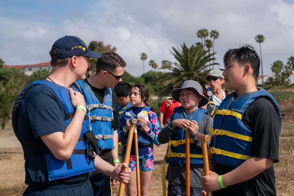 U.S. Sailors and Marines visit the Cabrillo Beach Youth Center for LA Fleet Week