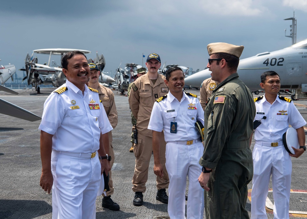Royal Malaysian Navy Officers Visit the USS Nimitz