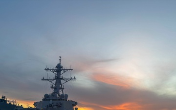 USS Curtis Wilbur Moored Alongside USS Nimitz