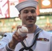 U.S. service members attend Los Angeles Angels baseball game during LA Fleet Week