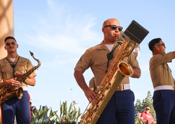 U.S. service members attend Los Angeles Angels baseball game during LA Fleet Week