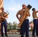 U.S. service members attend Los Angeles Angels baseball game during LA Fleet Week