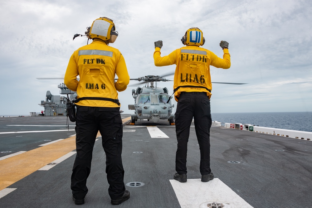 USS America (LHA 6) Conducts Flight Operations