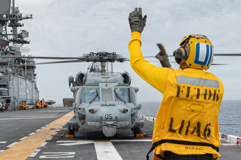 USS America (LHA 6) Conducts Flight Operations