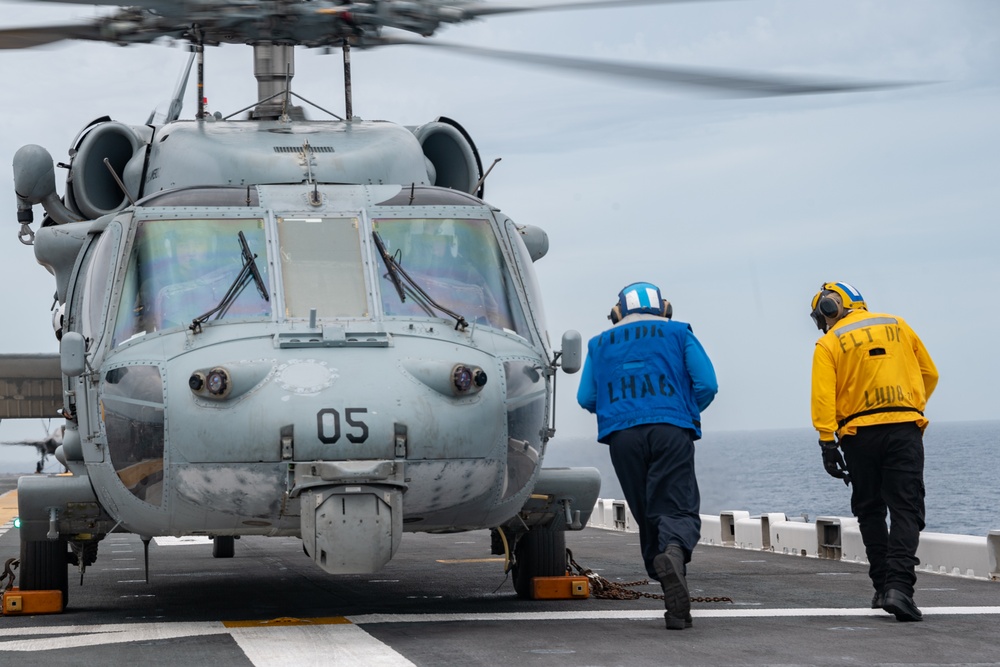 USS America (LHA 6) Conducts Flight Operations