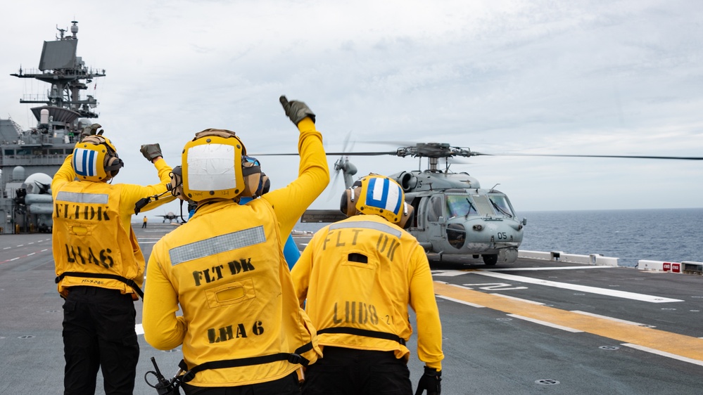 USS America (LHA 6) Conducts Flight Operations